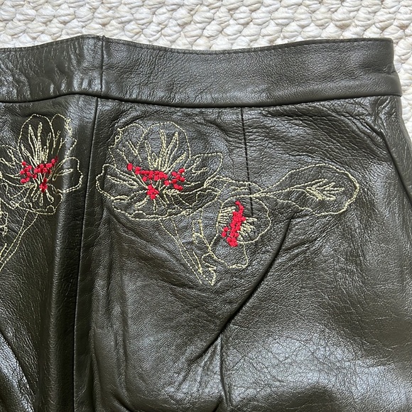 Leather Pants with Embroidery. - Picture 5 of 8